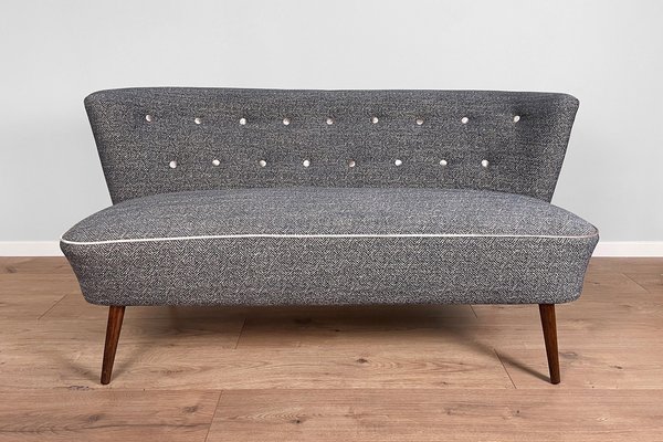 Blaues Mid Century Cocktail Sofa 1960er