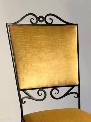 Sedia scultorea shabby-chic neoclassica, Francia, anni '80 in