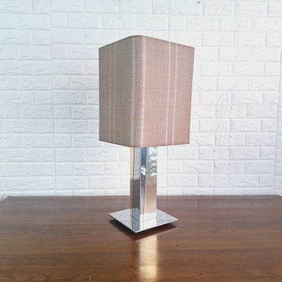 A Metal & Black Painted Plexiglass Square Lamp by Philippe Jean A Metal & Black Painted Plexiglass Square Lamp by Philippe Jean
