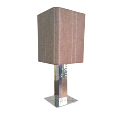 A Metal & Black Painted Plexiglass Square Lamp by Philippe Jean A Metal & Black Painted Plexiglass Square Lamp by Philippe Jean