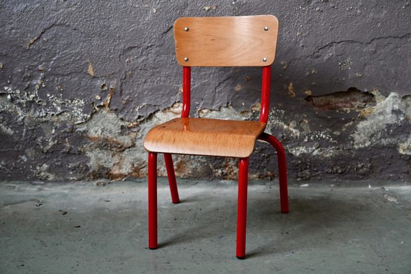 Red Children s School Chair 1960s for sale at Pamono