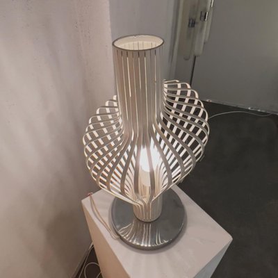 Vintage Italian White Wire Lamp 1960s for sale at Pamono
