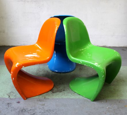 Side Chairs by Verner Panton for Vitra, Set of 3 for sale at Pamono