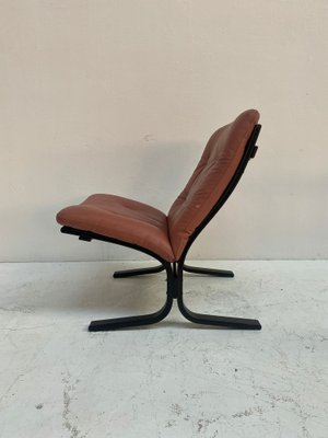 Siesta Easy Chair in Pink Leather by Ingmar Relling for Westnofa