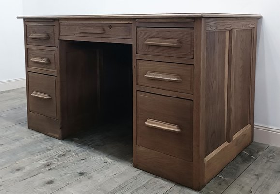 Vintage dark 2024 wood desk
