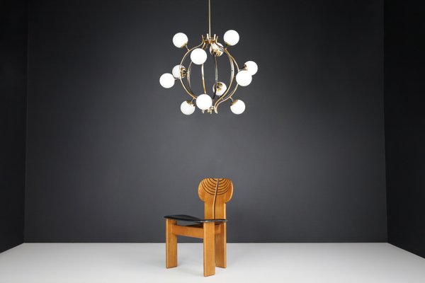 Mid century shop globe chandelier