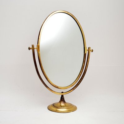 Antique brass table mirror deals