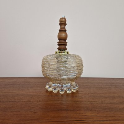Table Lamp Milk Glass and Wood (TRE) Table Lamp Milk Glass and Wood (TRE)