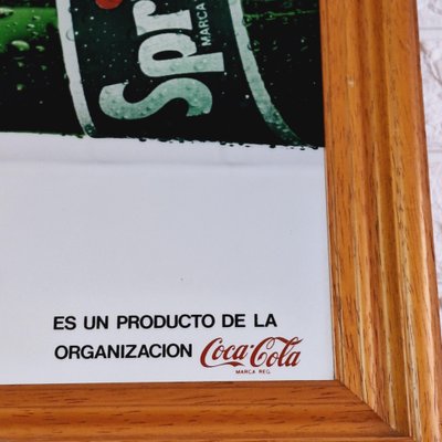 Spanish Sprite Mirror Advertising Sign, 1980s