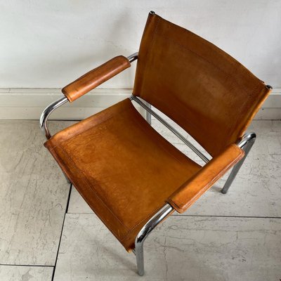 Vintage Scandinavian Leather Klinte Armchair attributed to Tord
