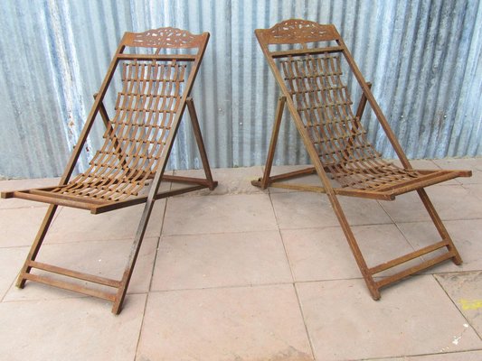 Iron deck chairs deals