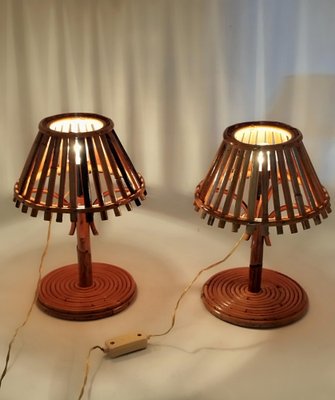 Vintage bamboo online table lamp