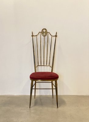 Vintage brass dining chairs hot sale