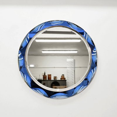 Specchio rotondo Mid-Century, Italia, anni '80 in vendita su Pamono