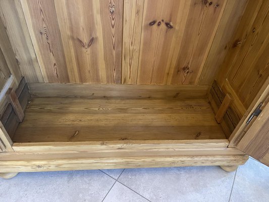 Vintage Farmer Wardrobe in Wood for sale at Pamono