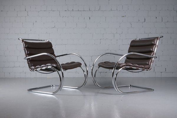 Mr Lounge Armchair with Armrest by Ludwig Mies Van Der Rohe for