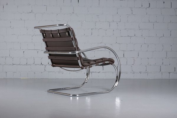 Mr Lounge Armchair with Armrest by Ludwig Mies Van Der Rohe