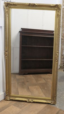 Long Decorative Gilt Wall Mirror 1960s for sale at Pamono