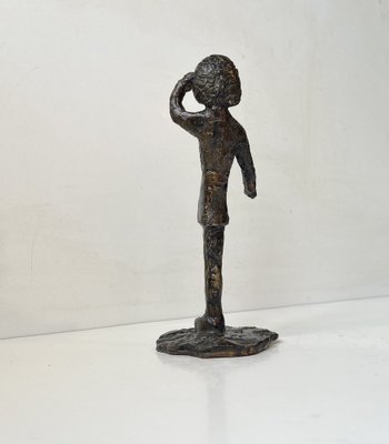 French Custom 1950's Bronze Lamp Inspired by Giacometti French Custom 1950's Bronze Lamp Inspired by Giacometti
