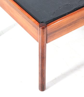 Mid-Century Modern Teak Coffee Table with Slate Top, 1960s for