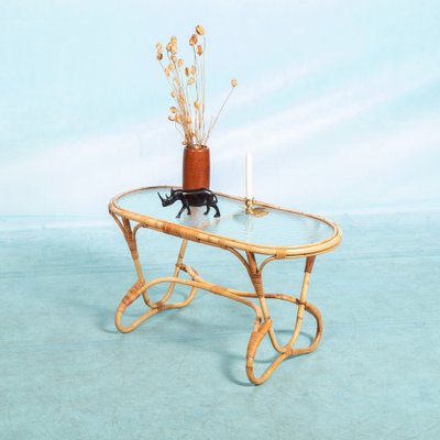 Mid Century Safari Style Oval Coffee Table from Roh Noordwolde