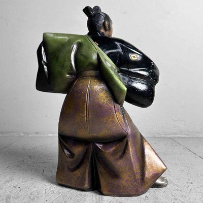 ミニマムサイズ一刀彫　登山者　木製　木彫刻　 昭和レトロ Amazon.co.jp: ➄ 昭和レトロ 狸 たぬき 一刀彫り 木彫り 置物