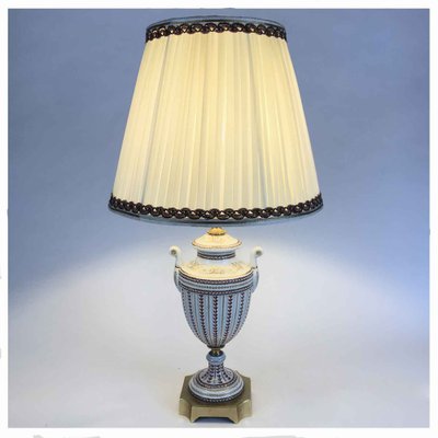 Table Lamp in Decorated Porcelain 1970s