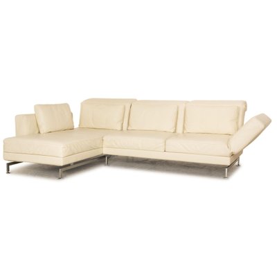 Cream leather sofa with chaise online