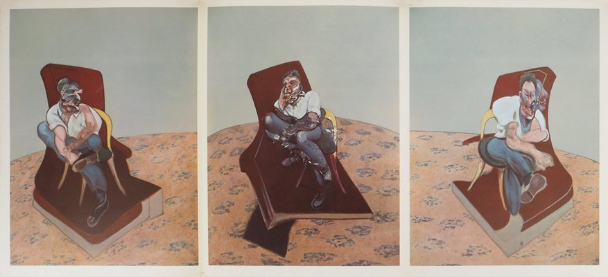 Francis Bacon, Three Studies for Portrait of Lucian Freud, 1966