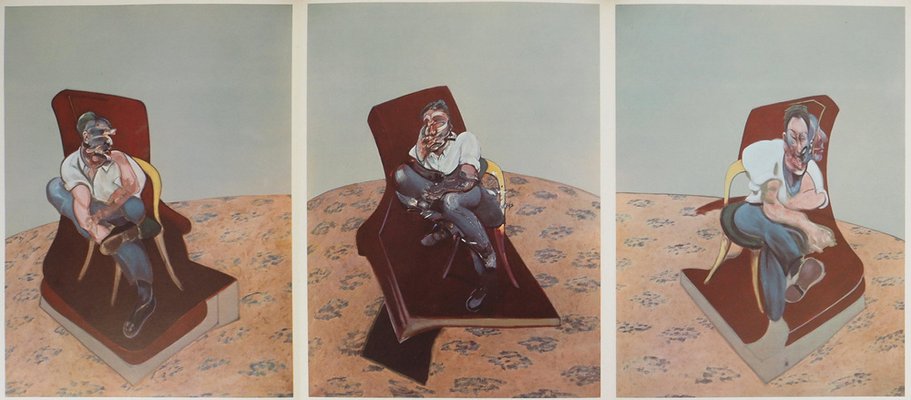 Francis Bacon, Three Studies for Portrait of Lucian Freud, 1966