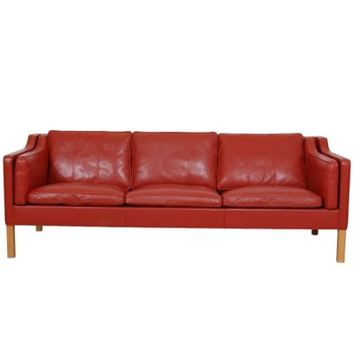 Red leather 2024 reclining loveseat