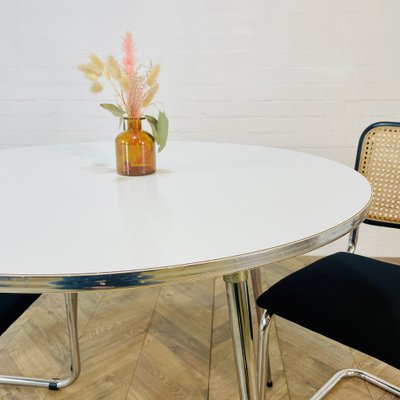 Vintage chrome table and sale chairs for sale