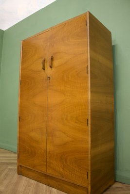 Vintage Art Deco Burr Walnut Compactum Wardrobe 1930s for sale at