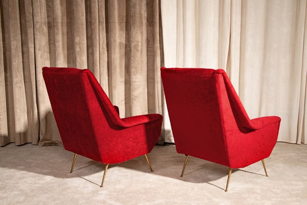 Antique red chair sale