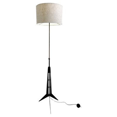 Mid-Century Modern Wrought Iron Tripod Floor Lamp for sale at Pamono