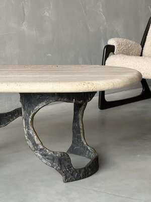 Faux travertine sale coffee table