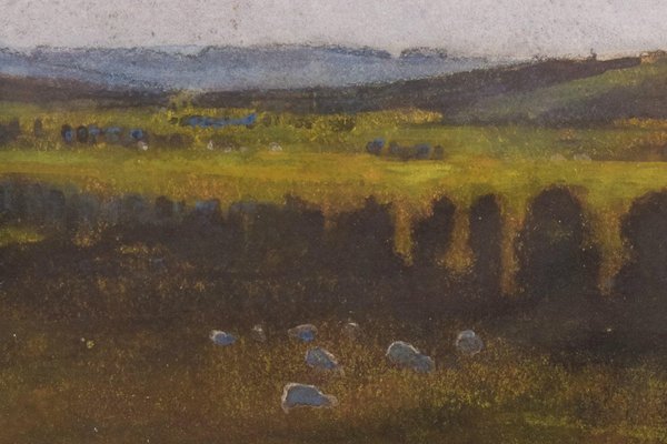 Pre-Raphaelite Artist, Landscape, 1890s, Watercolour for sale at