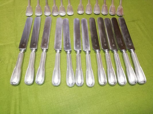 Christofle - Cuillère, fourchette, couteau à poisson, café