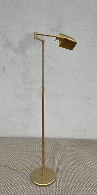 Adjustable Swing Arm Brass Floor Lamp from Holtkötter, 1970s
