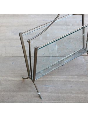 マガジンラック Vintage 50's design magazine rack Vintage 1950s Brass Magazine Rack – Mid-century Modern Wire Design