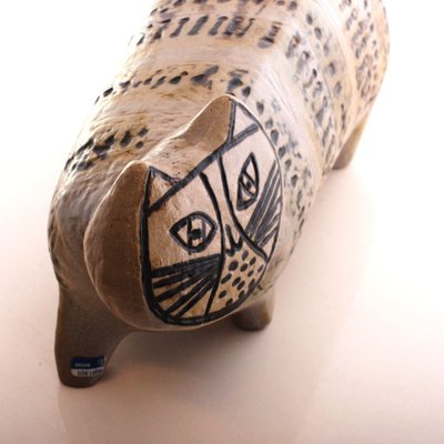 置物 Lisa Larson / Sjolejon / Gustavsberg Stoneware Cat by Lisa Larson for Gustavsberg for sale at Pamono