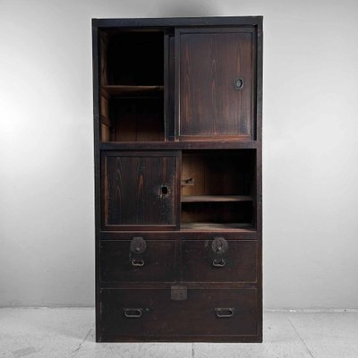 Japanese Wabi Sabi Tansu Cabinet, 1890s for sale at Pamono