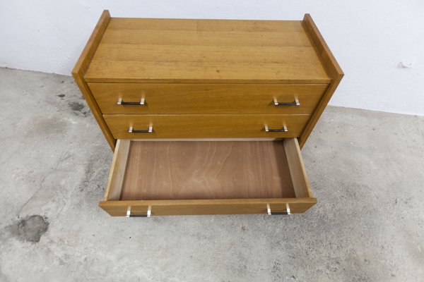 Scandinavian Honey Color Dresser with 3 Drawers 1960s for sale at