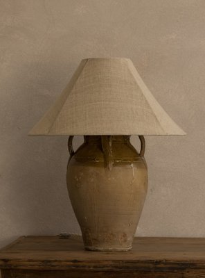 Lamp with antique finish ceramic base deals