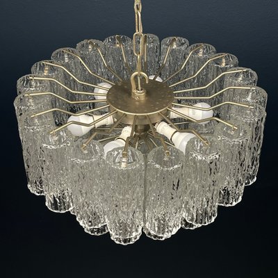 Mid-Century Murano Glass Tronchi Chandelier by Toni Zuccheri