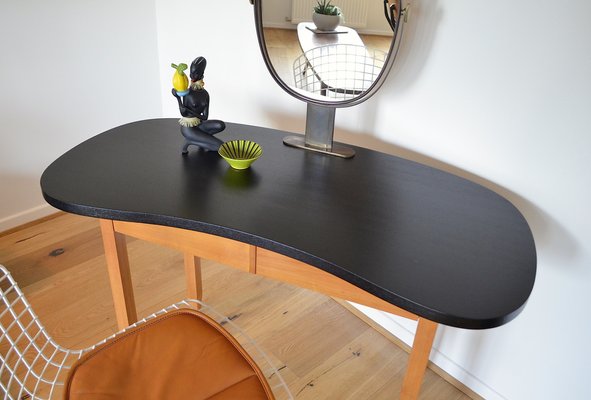 Vintage Kidney-Shaped Dressing Table, 1950s for sale at Pamono