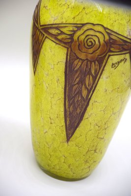 Art Deco Ovoid Vases by F-T Legras, 1920s, Set of 2 for sale at Pamono