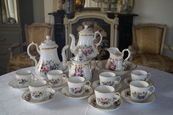 Service à Café En Porcelaine Venus Garden - Tasse Et Sous-tasse - Violet/rose - Neuf