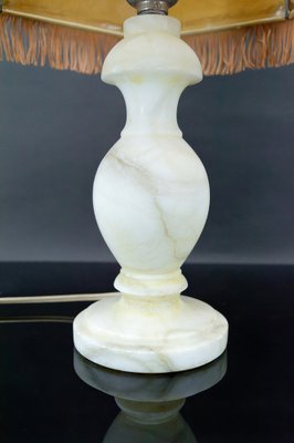 Italian Neo Classical Alabaster Lamps 1940 Set of 2