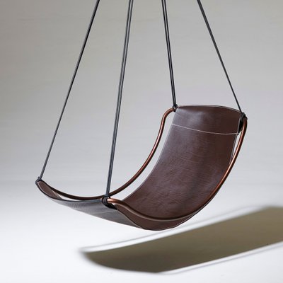 Leather swing chair hot sale